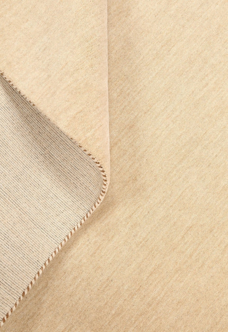 Terrain Hand Loomed Modern Beige Solid Design Wool Area Rug