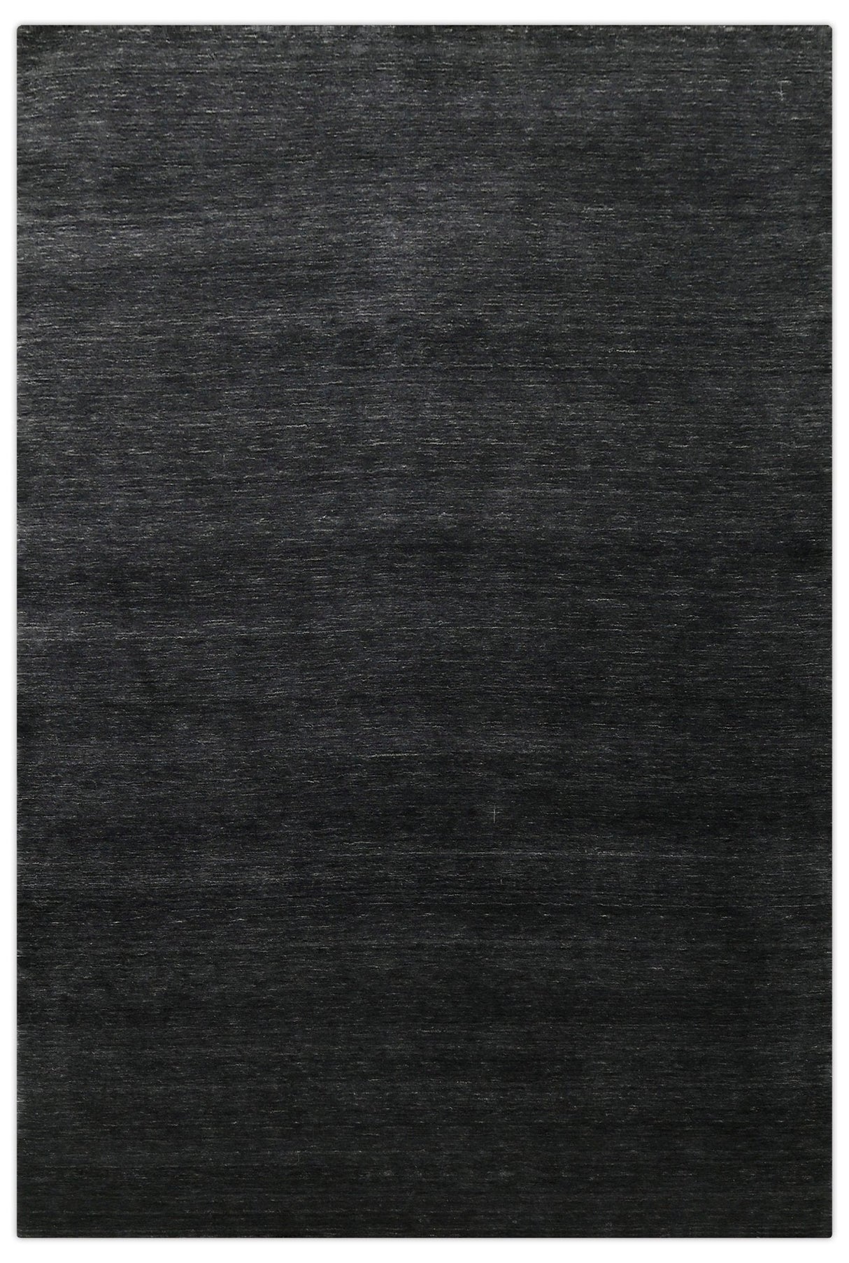 Terrain Hand Loomed Modern Charcoal Solid Design Wool Area Rug