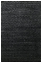 Terrain Hand Loomed Modern Charcoal Solid Design Wool Area Rug