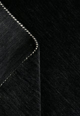 Terrain Hand Loomed Modern Charcoal Solid Design Wool Area Rug