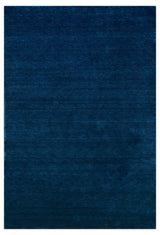Terrain Modern Blue Solid Design Hand Loomed Wool Area Rug