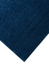 Terrain Modern Blue Solid Design Hand Loomed Wool Area Rug