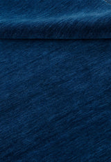 Terrain Modern Blue Solid Design Hand Loomed Wool Area Rug