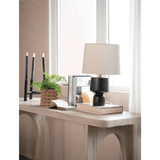 Textured Metal Triple Taper Candle Holder in Black-Candles and Candle Accessories-Parc Decor