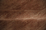 Textured Reddish Brown Hand knotted Custom Made wool Rug