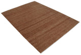 Textured Reddish Brown Hand knotted Custom Made wool Rug