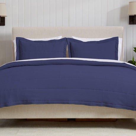 Textured Striped Quilt Set - Ellie Collection
