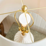 Textured Vintage Ceramic Table Lamp in White Glaze-table lamp-Parc Decor