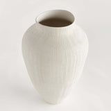 Textured White Ceramic Vase by Barclay Butera-Vase-Parc Decor