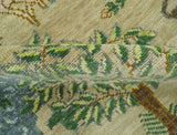 The Jungle Pond Custom Made Blue And Beige Hand Knotted Wool Area Rug