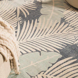 Thebarton Coastal Blue Palm Area Rug-Rugs-Parc Decor