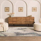 Thebarton Coastal Blue Palm Area Rug-Rugs-Parc Decor
