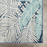 Thebarton Coastal Blue Palm Area Rug-Rugs-Parc Decor