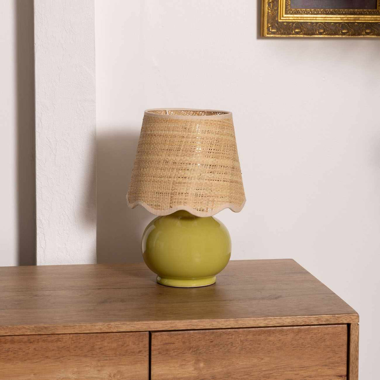 Theisseil Olive Green Table Lamp-Lighting-Parc Decor