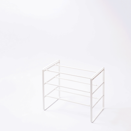 Three-Tier Expandable Shoe Rack (18" H) - Steel