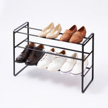 Three-Tier Expandable Shoe Rack (18" H) - Steel