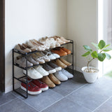 Three-Tier Expandable Shoe Rack (18" H) - Steel