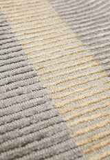 Ticktack Modern Ripple Gray Hand Tufted Wool Area Rug