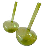 Tilted Sage Bud Vase - Pair-Decorative vase-Parc Decor