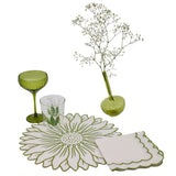 Tilted Sage Glass Bud Vases – Pair