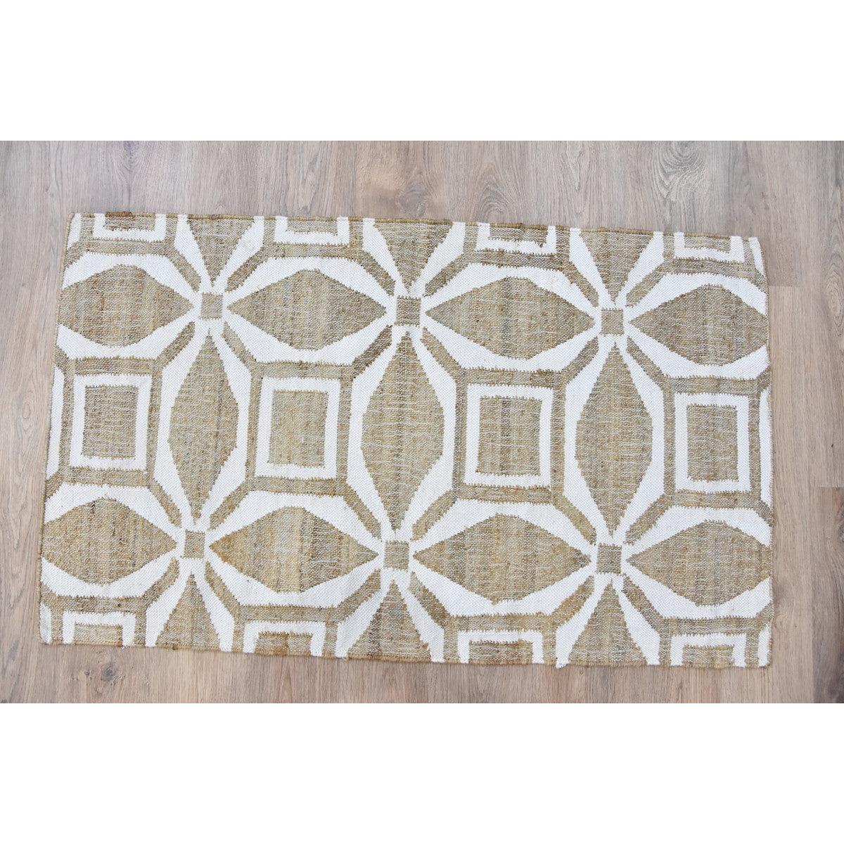 Timbergirl Geometric Cream Handmade Rug