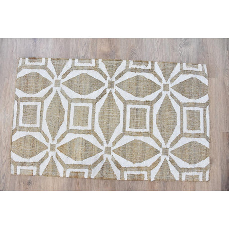 Timbergirl Geometric Cream Handmade Rug
