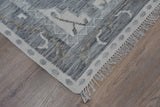 Timbergirl Kilim Blue Wool Handmade Rug