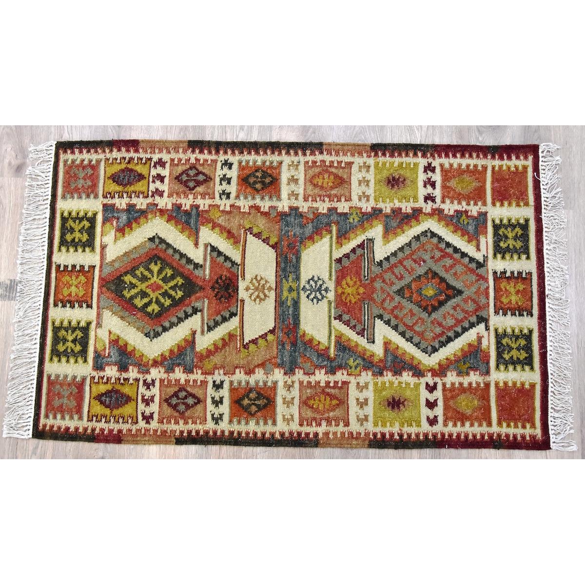 Timbergirl Kilim Rust Wool and Cotton Handmade Rug