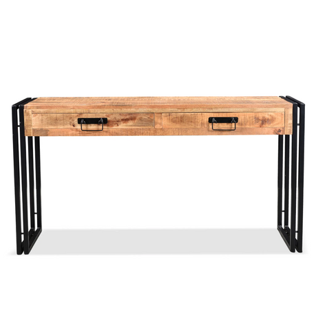 Timbergirl Reclaimed Mango Wood Console Table with Metal Legs-CONSOLE TABLE-Parc Decor