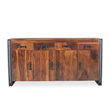 Timbergirl Sheesham Wood 4 Door 4 Drawer Sideboard