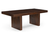 Timbergirl Solid Dark Mango Wood Dining Table - 80"-Dining Table-Parc Decor