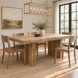 Timbergirl Solid Mango Wood Dining Table - 80"