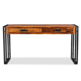 Timbergirl Solid Sheesham Wood Console Table with Metal Legs-CONSOLE TABLE-Parc Decor