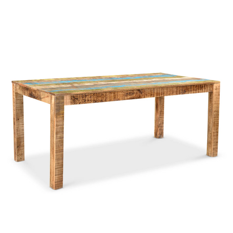 Timbergirl Suman Rustic Multicolor Dining Table-Dining Table-Parc Decor