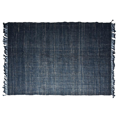 Timbergirl Textured Indigo 100% Jute Handmade Rug