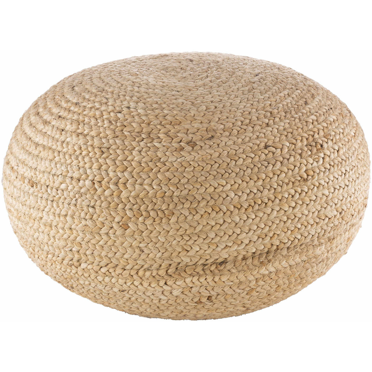 Tintern Jute Knitted Pouf-Poufs-Parc Decor