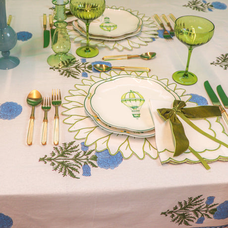 Toile de Blu Hortensia Tablecloth-Table Linen-Parc Decor