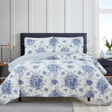 Toile Reversible Cotton Quilt Set-Quilt-Parc Decor