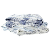 Toile Reversible Cotton Quilt Set-Quilt-Parc Decor