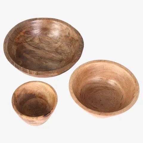 Tondra Acacia Wood Bowls (Set of 3)-woodedn bowls set-Parc Decor