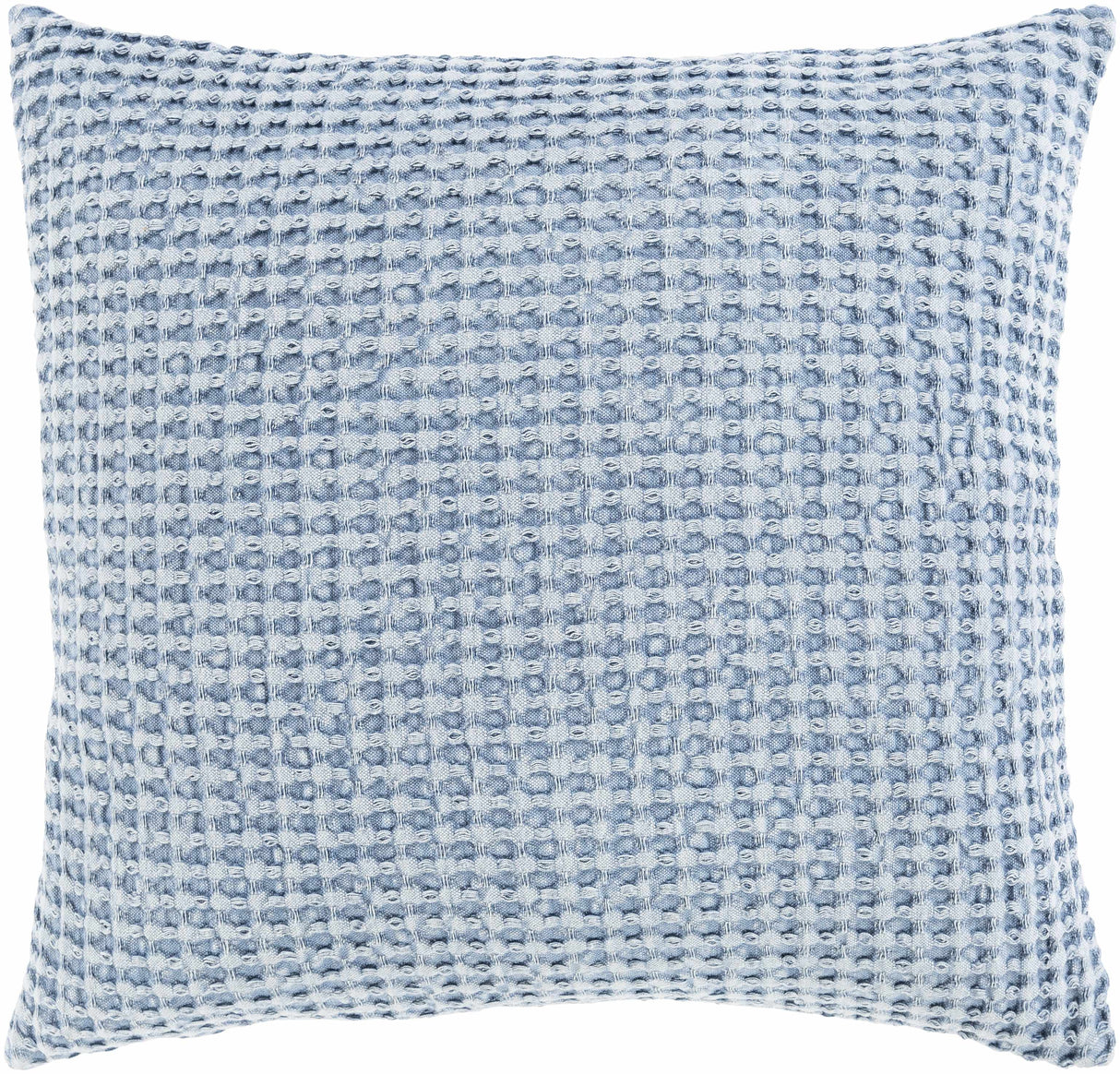 Toodyay Textured Light Blue Square Throw Pillow-Throw Pillows-Parc Decor