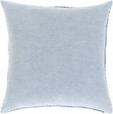 Toodyay Textured Light Blue Square Throw Pillow-Throw Pillows-Parc Decor