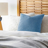 Toodyay Textured Light Blue Square Throw Pillow-Throw Pillows-Parc Decor