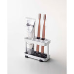 Toothbrush + Toothpaste Stand - Steel