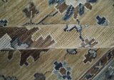 Traditional Beige and Gray Multi Size Turkish Knot Antique Style Floral Hand knotted Oushak Wool Area Rug