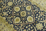 Traditional Black and Olive Hand Tufted 5x8 Wool Area Rug
