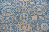 Traditional Blue and Beige Hand Knotted 8x10 Wool Area Rug
