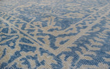 Traditional Blue and Beige Hand Knotted 8x10 Wool Area Rug