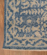 Traditional Blue and Beige Hand Knotted 8x10 Wool Area Rug