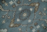 Traditional Blue, Ivory and Brown Oriental Oushak 8x10 wool Area Rug